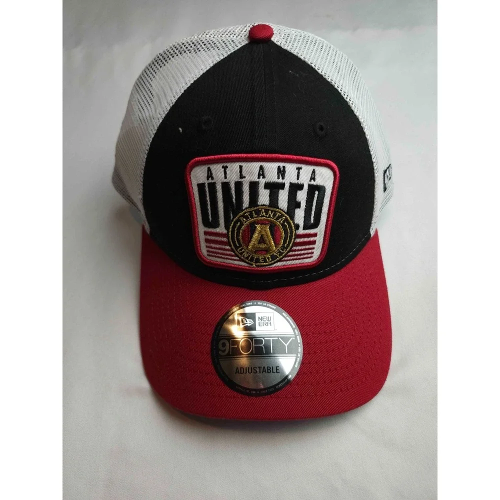 New Era 9FORTY Atlanta United FC Hat Cap MLS Trucker Adjustable Red Black White